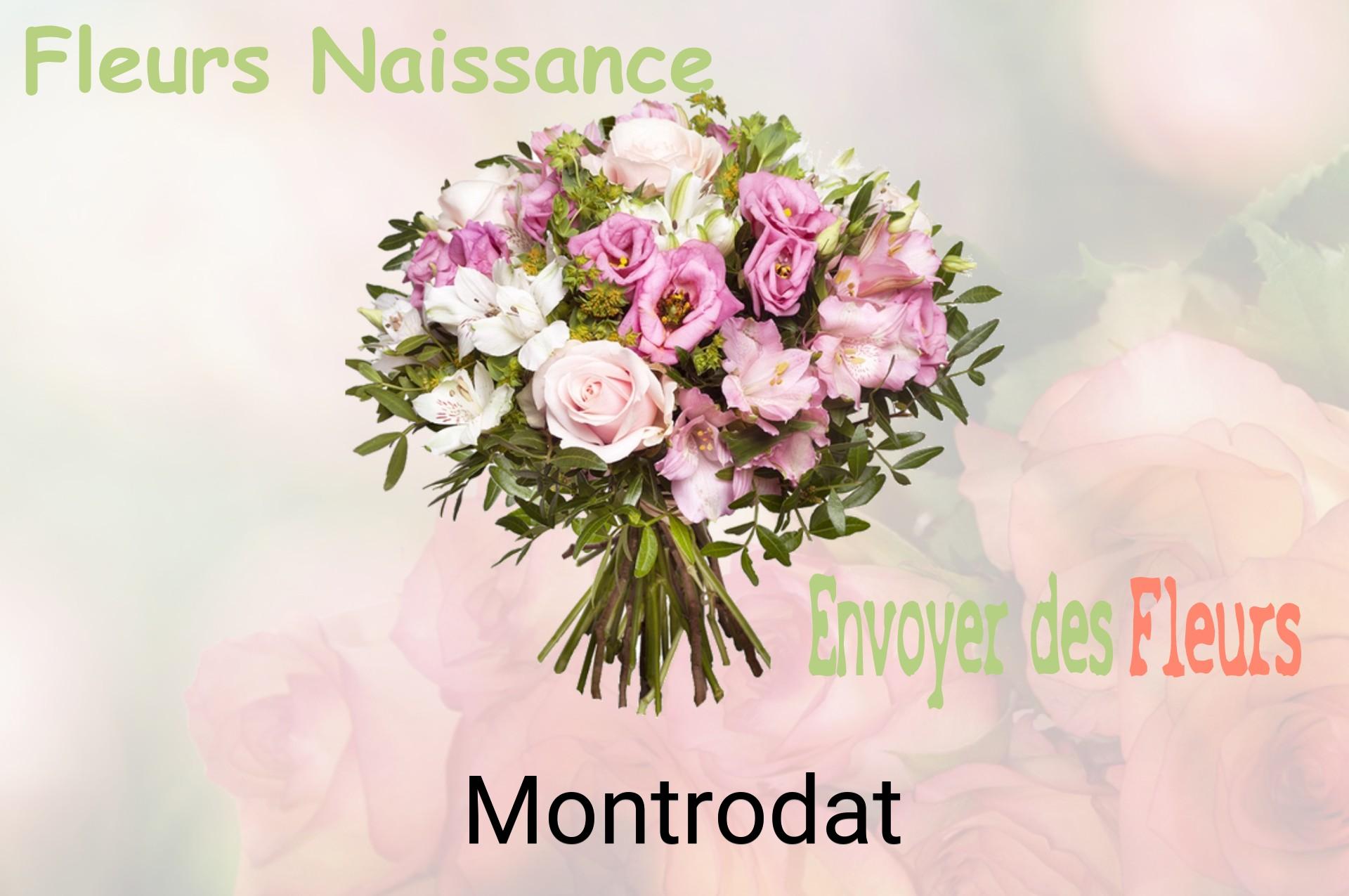 Bouquet de fleurs de naissance livré à Montrodat